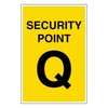 V Safety Security Point Q 100 x 150 mm -