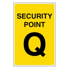 V Safety Security Point Q 100 x 150 mm - 1mm Rigid Plastic