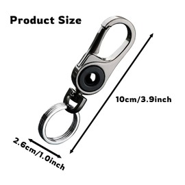 PALAKATE Key Chain for Men, Car Key Chain, Heavy Duty key fob holder with 2 Key Rings, Gunmetal