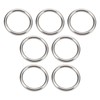 7 Pcs 304 Stainless Steel Metal O Ring Waterproof Rustproof
