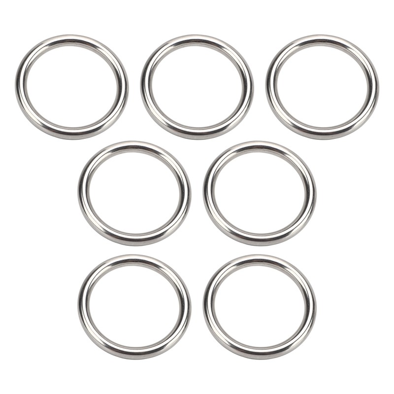 7 Pcs 304 Stainless Steel Metal O Ring Waterproof Rustproof
