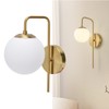 Nordic Modern E27 Glass Ball LED Wall Light Frosted Texture