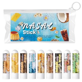 Cooling Fragrance Nose Inhaler, 9 x Set, Cool Refreshing Sensation Nasal Inhaler, Natural Mental Clarity Tool, Portable, Lightweight, Perfect for Men and Women