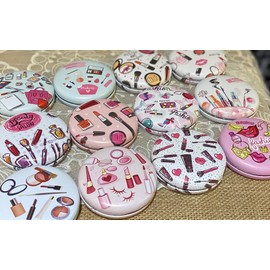 12 PCS Compact Mirror Assorted Design Party Favor for Mis Quince Sweet 16