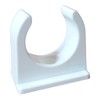 20mm White PVC U Clip Conduit Push in Saddle -