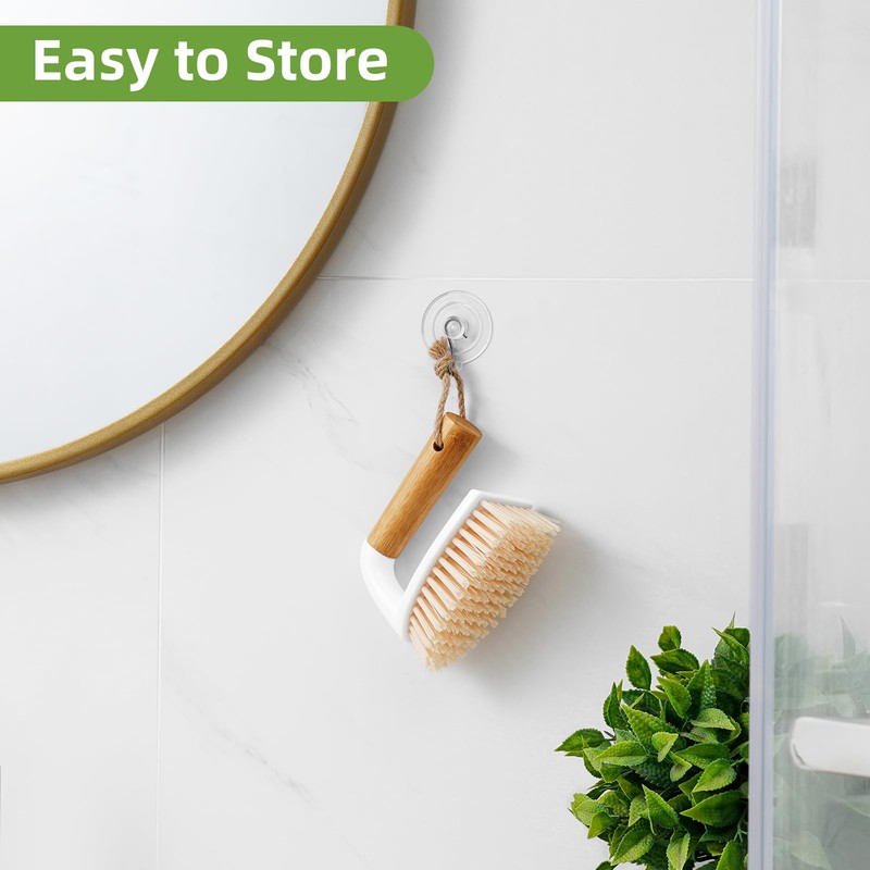 SUBEKYU Scrub Brush, Cleaning Brushes with Handle for Household Use,