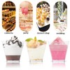 Jnnzzggu 50Pcs Square Mini Plastic Dessert Cups,3.5Oz Clear Plastic Parfait