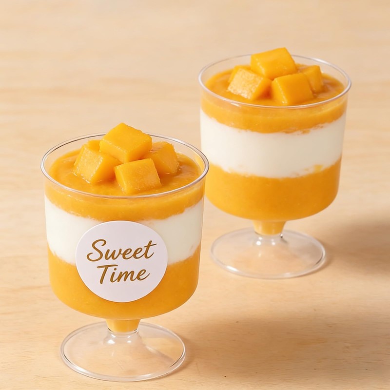 170Pcs Plastic Dessert Cups with Lids and Spoons,Shooters Cups for