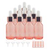 Wwolife 10 PCS 1/2oz (15ml) Rose Gold Glass Dropper Bottles