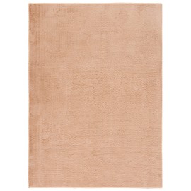 SAFAVIEH Faux Rabbit Fur Collection Accent Rug - 2' x 3', Beige, Solid Design, Non-Shedding Machine Washable & Slip Resistant Ideal for High Traffic Areas in Entryway, Living Room, Bedroom (FRF500B)