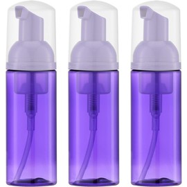 Foam Bottle (3PCS) Empty Foaming Pump Dispenser for Hand Soap, Lash Cleanser, Shampoo to Travel (Purple, One Size)