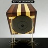 360° Rotating Magnetic Wooden Knife Block for Kitchen without Knives