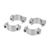 Set: CNC Klemmstücke für Schutzblech mit Schrauben, Silber eloxiert -