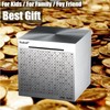Cash Vault Money Saving Box Stainless Steel Piggy Banks for