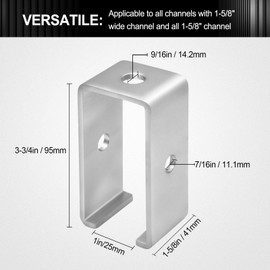TYPUZO Heavy-Duty strut Channel Trolley Track Hanger for 1-5/8“ Strut Channel | Steel Support Bracket for Electric Hoist & Punching Bag | 2 Pack with Bolt & Nut