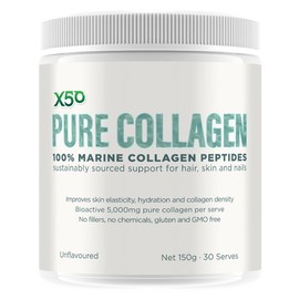 X50 Pure Collagen 100% Marine Collagen Peptides - Unflavoured 150g