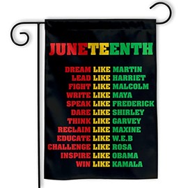 MAIANEY (12"x18") Juneteenth Flags For Outside Juneteenth Garden Flag African American Independence Day Juneteenth Quote Black History African Holiday Juneteenth Gifts Outside Decorations Double Sided