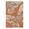 Lahome Butterfly Orange Rugs for Bedroom, 6x9 Non Slip Fall