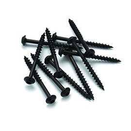 8 x 1-1/2 HighPoint Round Washer Head Woodworking Screws, Black Oxide 100 pc
