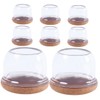 TEHAUX 8Pcs Transparent Chair Leg Floor Protectors TPE Covers for