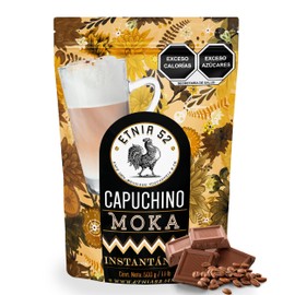 Café Capuchino Instantáneo - Sabor Moka | 500gr | Balance en Dulzor y Café | Libre de gluten | Certificación Kosher | Capuccino Espumoso y Cremoso | 100% Mexicano | ETNIA 52