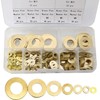 Brass Flat Washer Assortment Set,Copper Gasket Gasket Flat Ring Seal