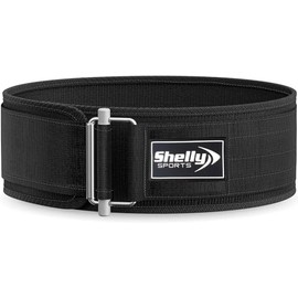 Shelly Weight Lifting Belt for Back Support Premium Self Locking Weightlifting belt of Men and Women Deadlift Training Belt 4 Inch Nylon with Metal Buckle (Black, X-Large)