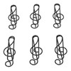 100 Pcs Note Paper Clip Black Creative Cute Music Wire