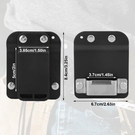 Tape Measure Holder, Quick Hang/Release Tape Measure Belt Clip Fits up to 2" Tool Belt Practical Accessory for Rooftop Framing High-Altitude Work (Black)