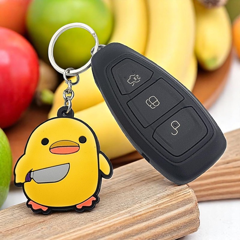 Promotech Boss Duck Keyring - 1 Piece PVC Keyring for