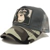 Happy Hat Animal Embroidered Patch Wild Camo Mesh Cap, gray