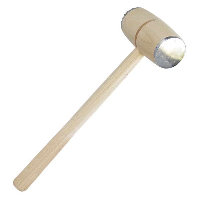 Scandicrafts Beech Wood and Aluminum 12 Inch Meat Tenderizer