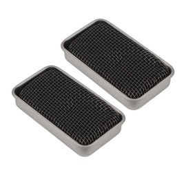 Backpacking Wood Stove Spirit Cooker Pack of 2 for Grilling (Silver)