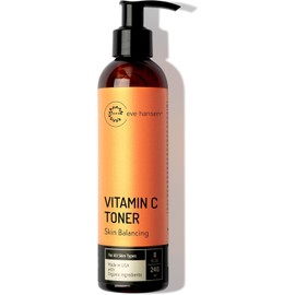 Eve Hansen Vitamin C Toner for Face |Anti-Aging 8-Ounce Moisturizing Facial Pore Minimizer with Aloe Citric Acid & Tea Tree Skin Face for All Skin Types and Evenly Clear Skin / 이브 한센 비타민 C 토너 얼굴용 | 안티 에이징 알로에 시트르산 & 티 트리가 함유된 8온스 보습 페이셜 모공 미니마이저 모든 피부 타입과 고르게 맑은 피부를 위한 스킨 페이스