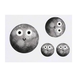 Azeeda 4 x 'Glücklicher Planet' Temporäre Tattoos - Wasserfest, Hautfreundlich & Ungiftig · Transfers in Verschiedenen Größen (TO00072762)