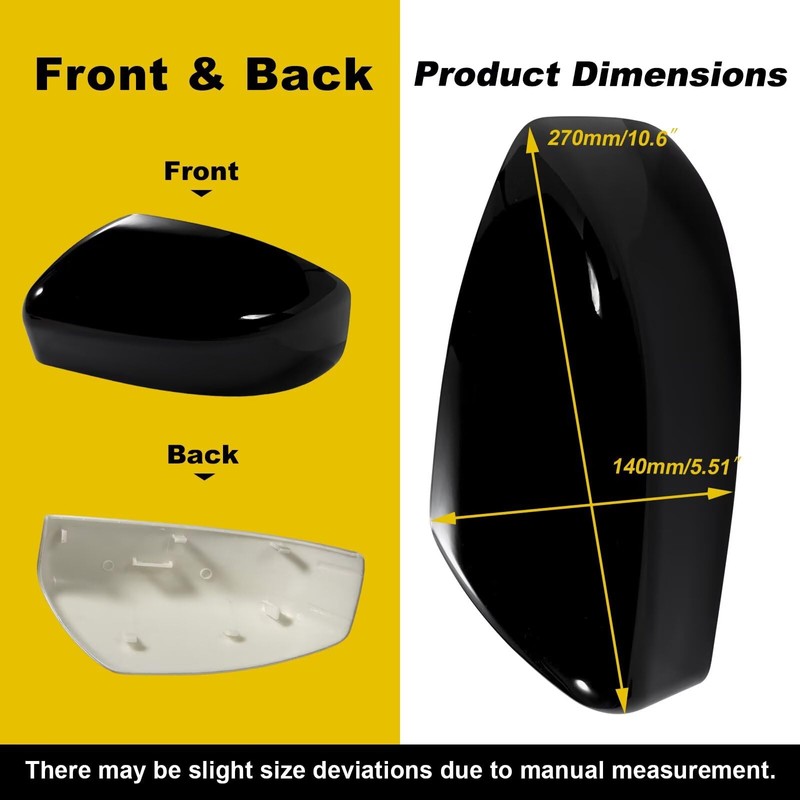 Goholy Car Door Side Rearview Mirror Cover Compatible With Nissan