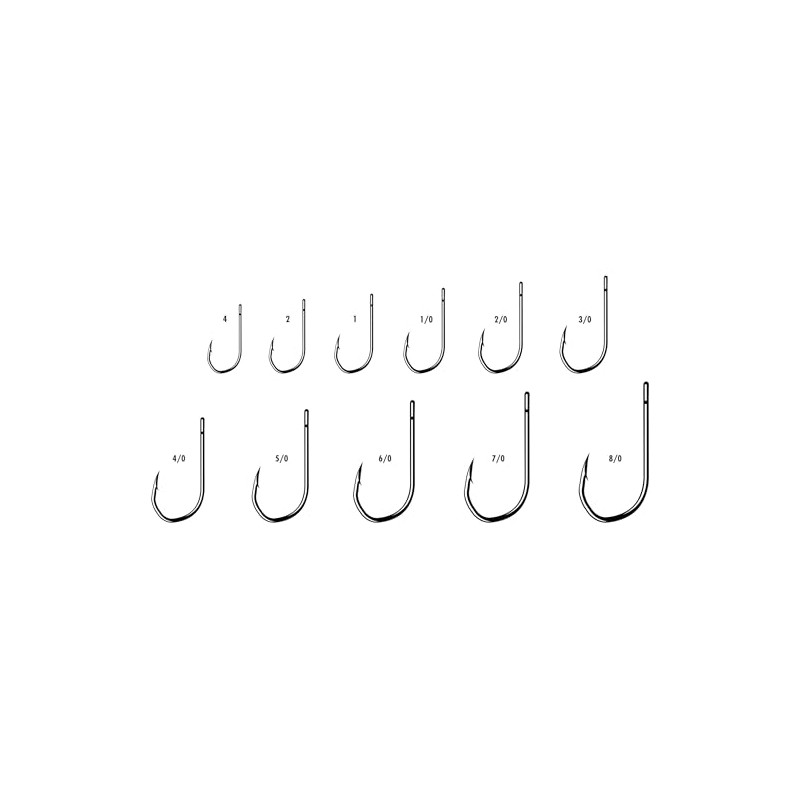 TechSet Siwash Open Eye 1X Black Nickel #2/0