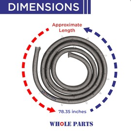 Whole Parts Range Oven Door Seal Gasket (Including 27 Mounting Clips) Part# WPW10162386 - Replacement & Compatible with Some Whirlpool and Jenn Air Ranges or Ovens