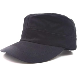 [Kyoto Okazaku] Large Hat Army Military Cap Large Size Work Cap (65cm), Black