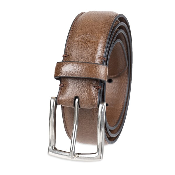 DOCKERS Men's Leather Casual Belt, Brown, XL