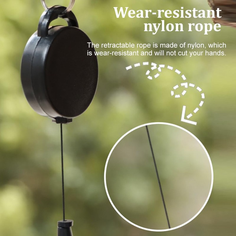 WOLMIK Pack of 3 Retractable Key Chains Extendable Key Lanyard