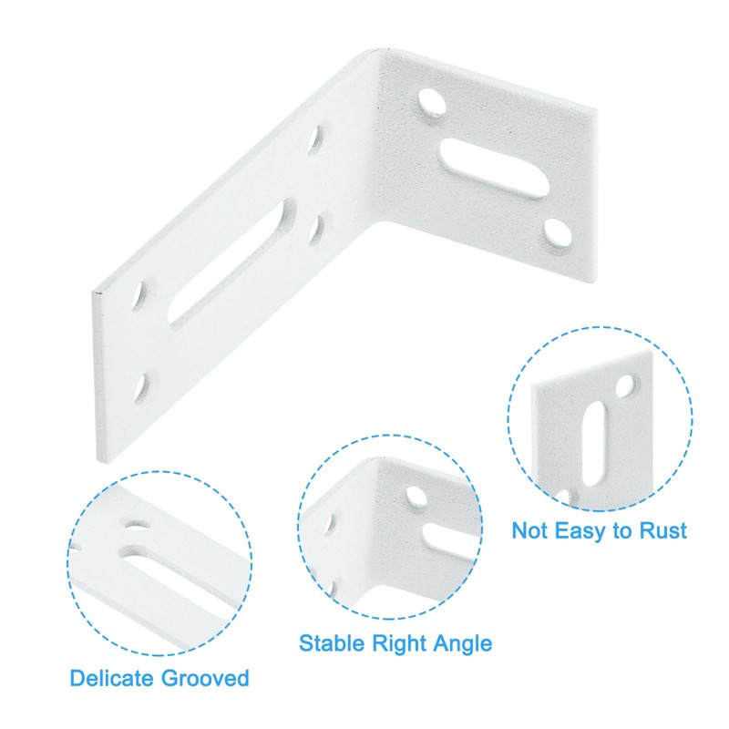 sourcing map Adjustable L Corner Braces, 4Pcs 80 x 40