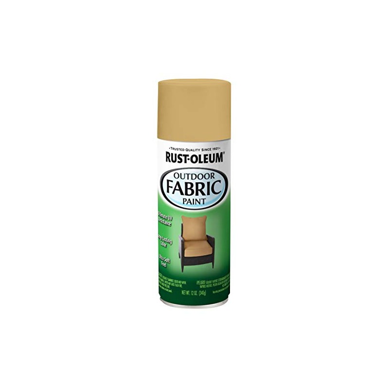 Rust-Oleum 358834 Outdoor Fabric Spray Paint, 12 oz, Khaki