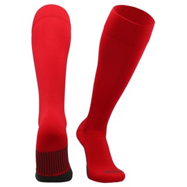 TCK Dugout Baseball Socks (Scarlet, Medium) - Scarlet,Medium