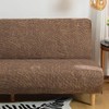 Topchances Armless Sofa Bed Cover, Polyester Spandex Futon Slipcover, Anti-Slip