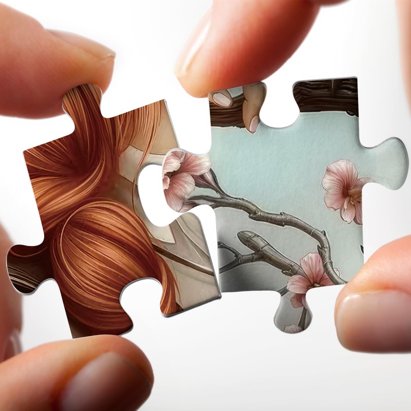 Magic Woman Dragon Puzzles for Adults 1000 Pieces, Fantasy Vintage