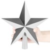 SULOLI Christmas Tree Star Silver,Silver Christmas Tree Topper for Xmas