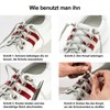 Widamin 6 Pairs of Flat Elastic Shoelaces with Metal Capsule,