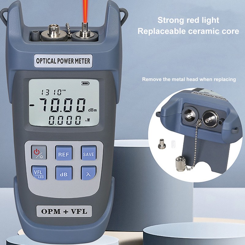Fiber Optical Power Meter Efficient Accurate Wide Range 1MW 5KM