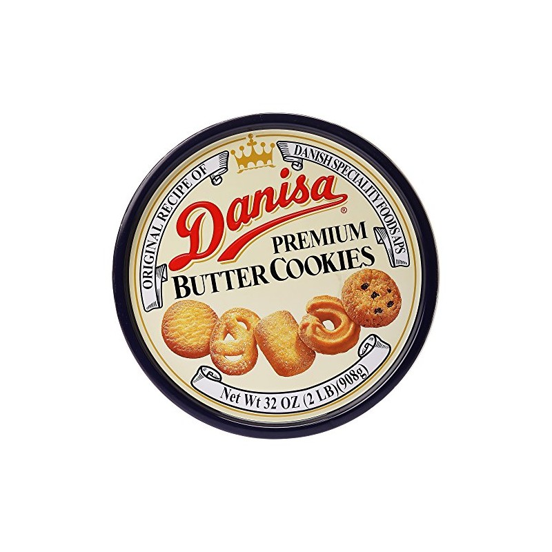Danisa Butter Cookies In Tin, 32 Oz
